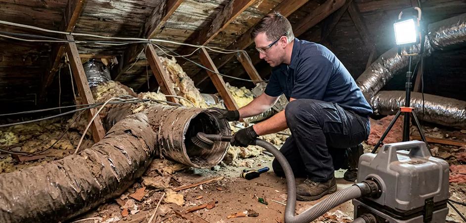 Storm-Damaged Attic Duct Cleaning in Hyattsville