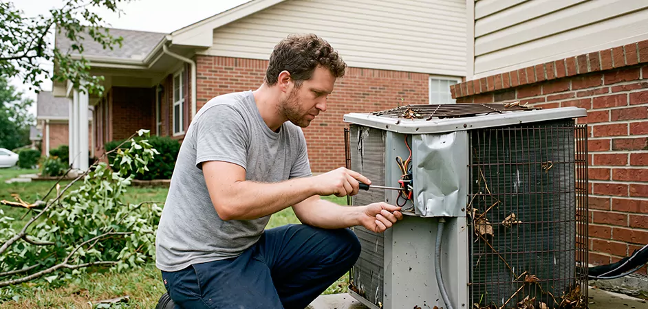 Storm Damage HVAC Restoration in Hyattsville